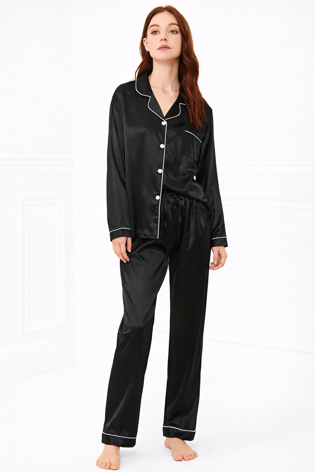 Black Classic Pajama Set