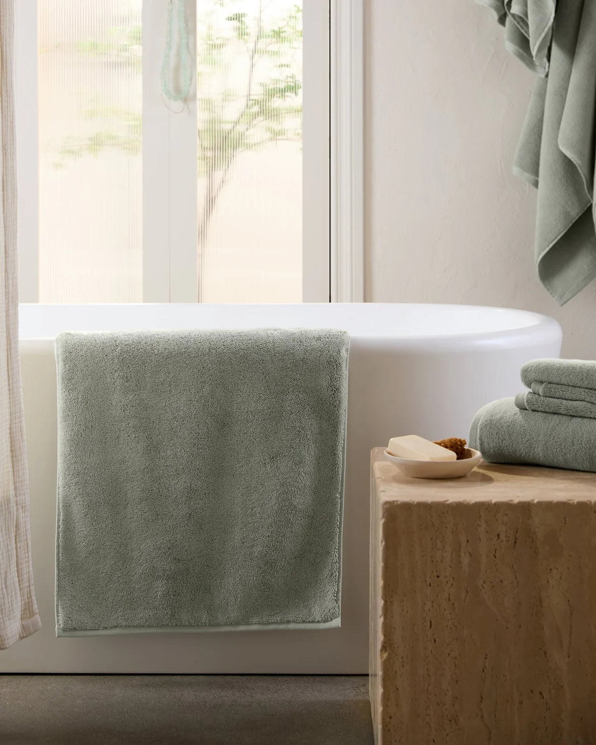 Sage Organic Plush Tub Mat