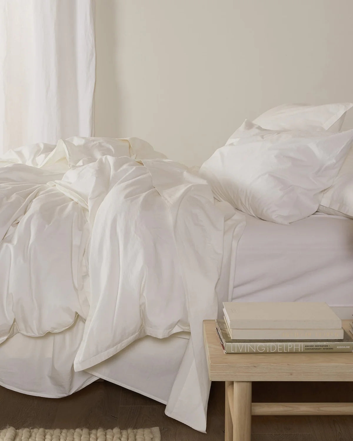 Cream Percale Duvet Cover