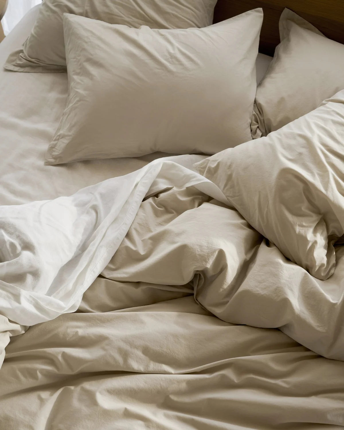 Bone Percale Pillowcase Set