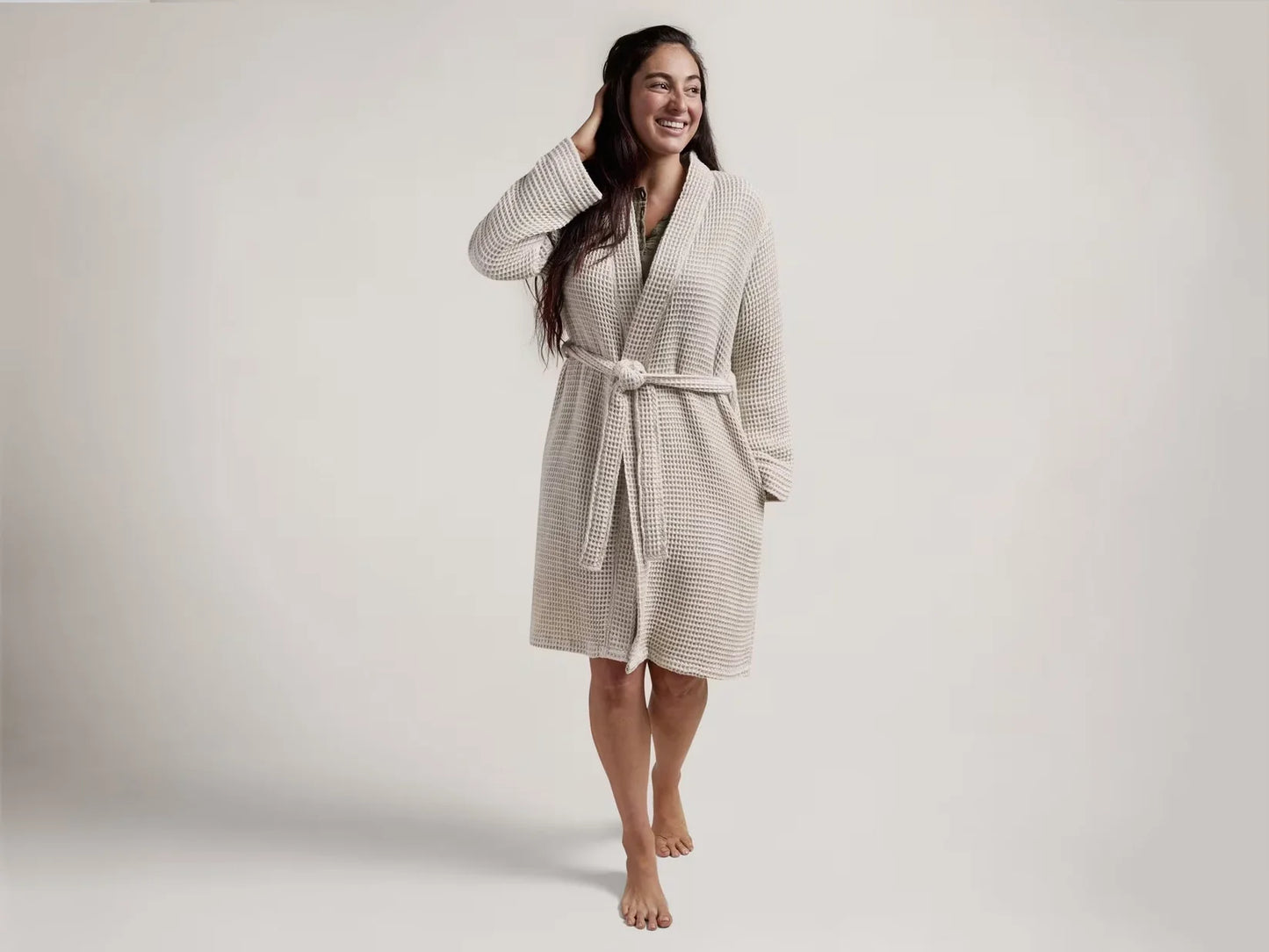 Tan Waffle Robe