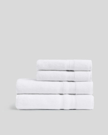 2+2 White Classic Turkish Cotton Bath Bundle