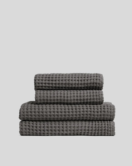 2+2 Charcoal Waffle Bath Bundle