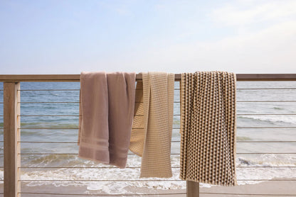 Ash & Toast Organic Cotton Mosaic Towels