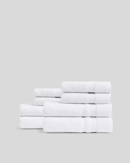 4+4 White Classic Turkish Cotton Bath Bundle