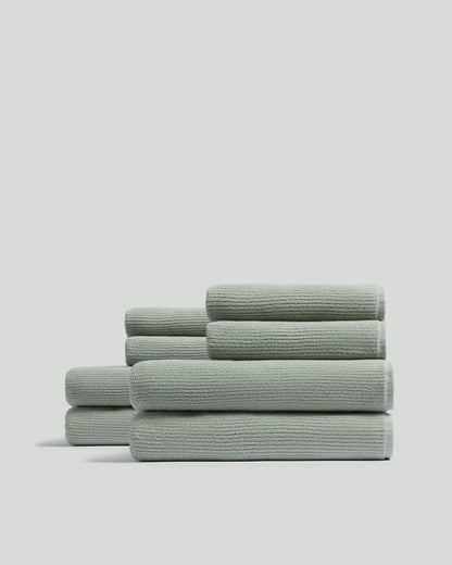4+4 Sage Soft Rib Bath Bundle