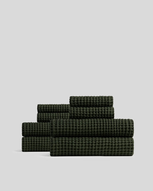 4+4 Evergreen Waffle Bath Bundle