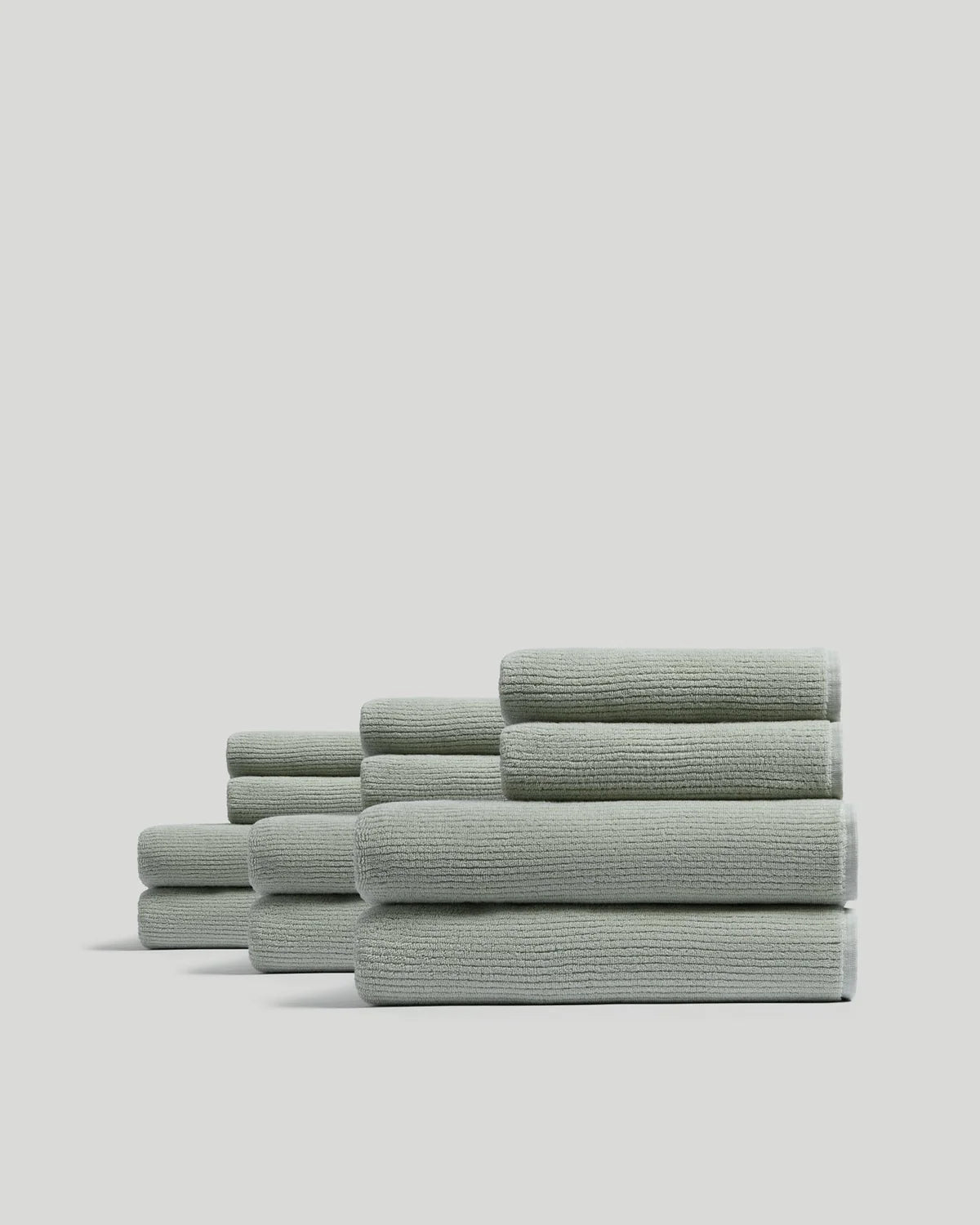 6+6 Sage Soft Rib Bath Bundle