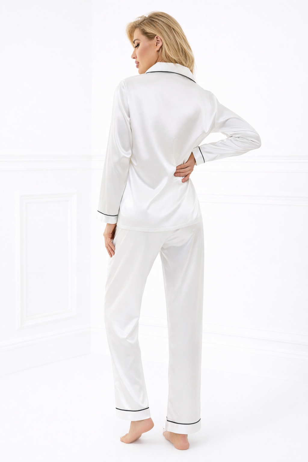 White Classic Pajama Set