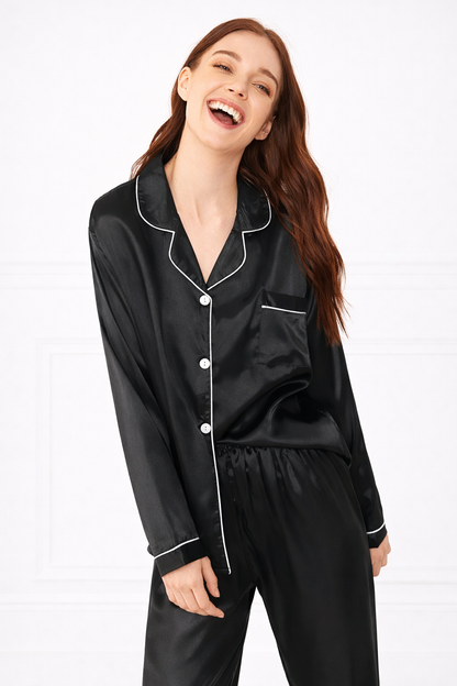 Black Classic Pajama Set