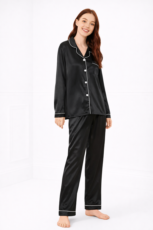 Black Classic Pajama Set