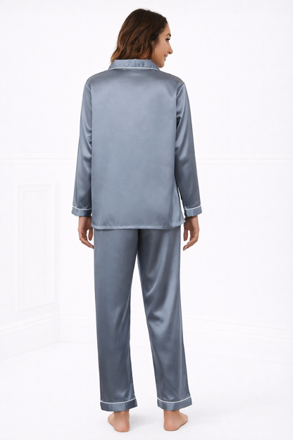 Dusty Blue Classic Pajama Set