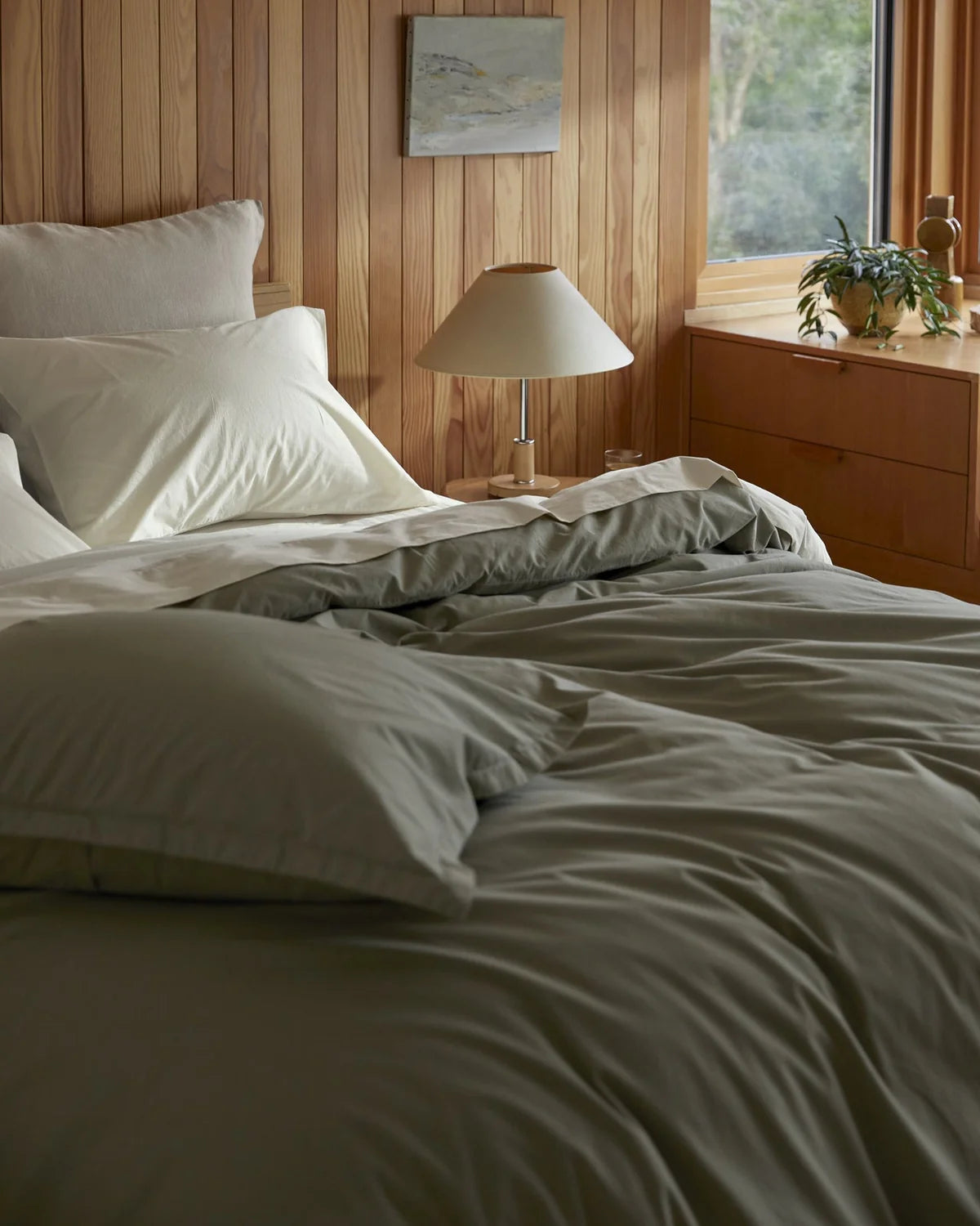 Moss Brushed Cotton Duvet Cover
