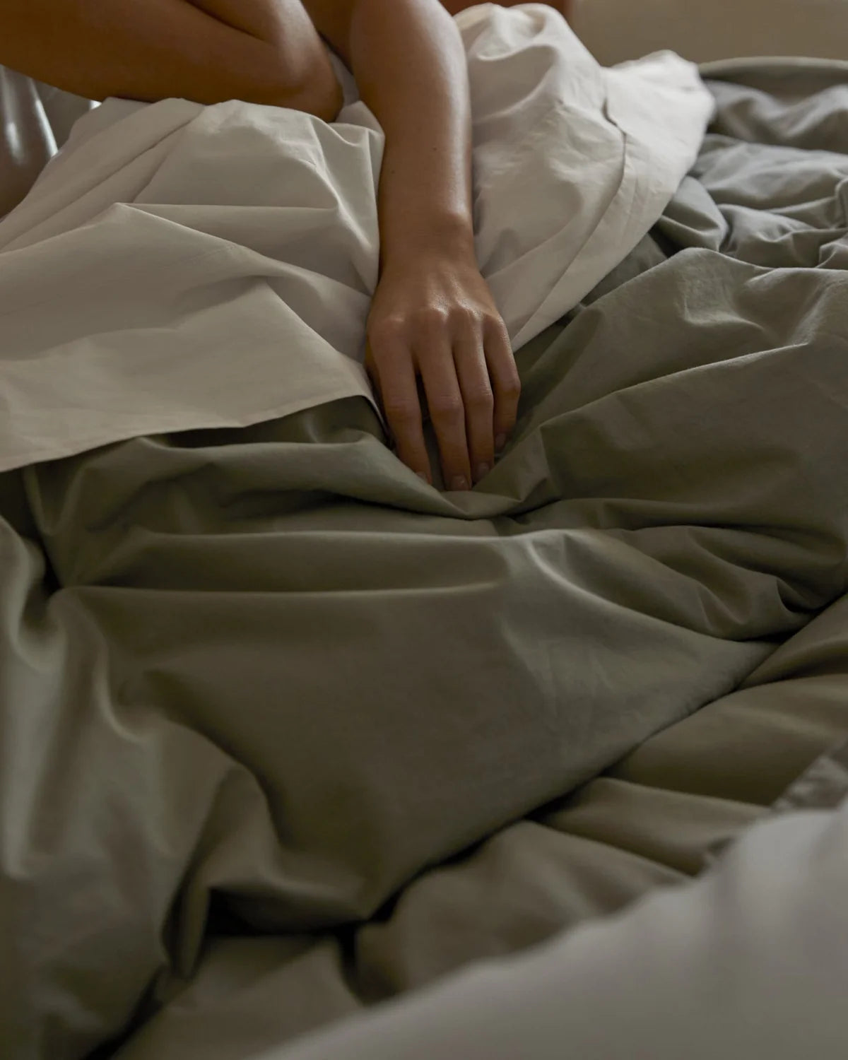 Moss Brushed Cotton Duvet Cover