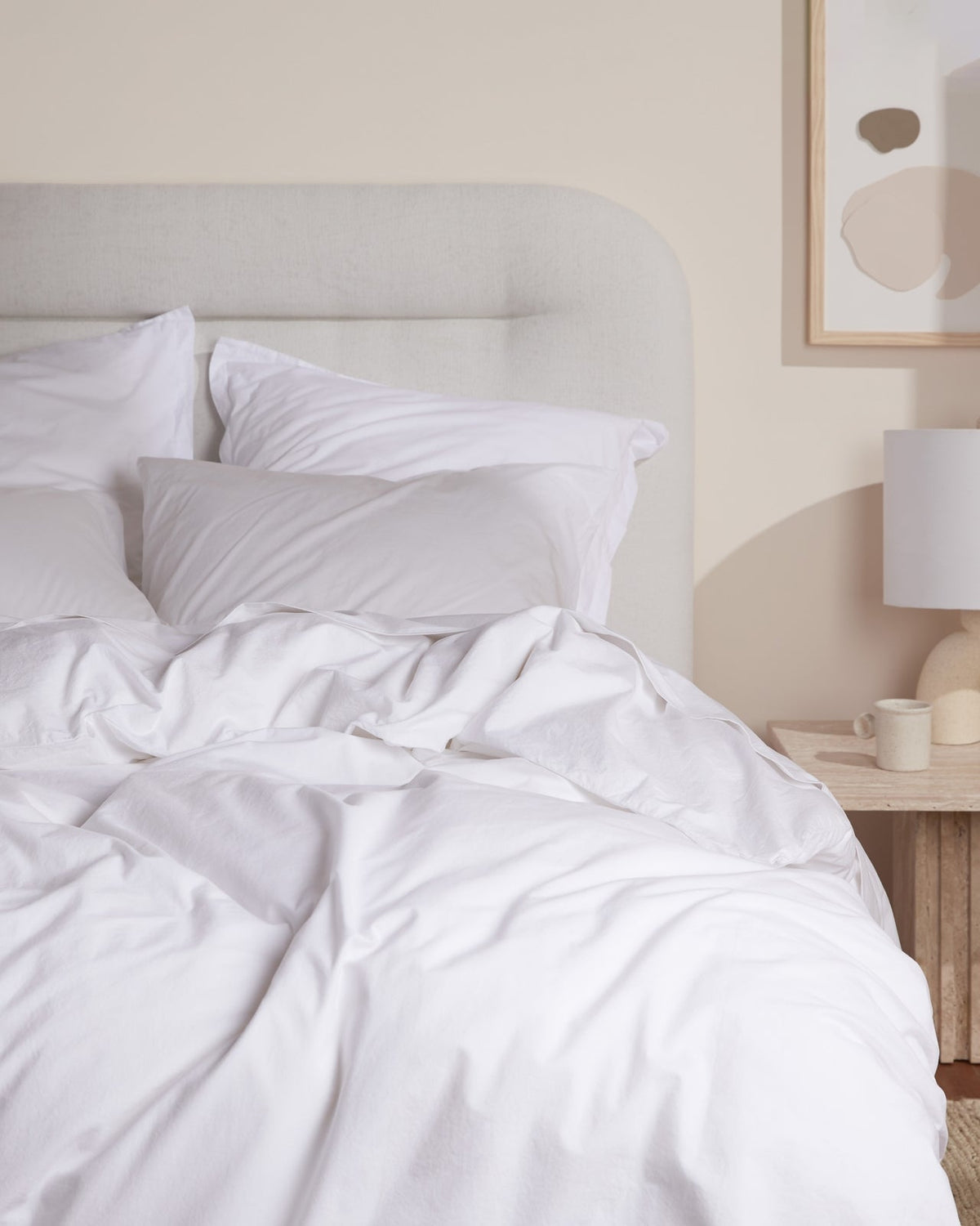 White Brushed Cotton Duvet Cover