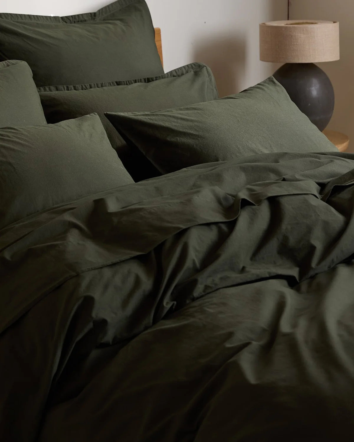 Evergreen Brushed Cotton Pillowcase Set