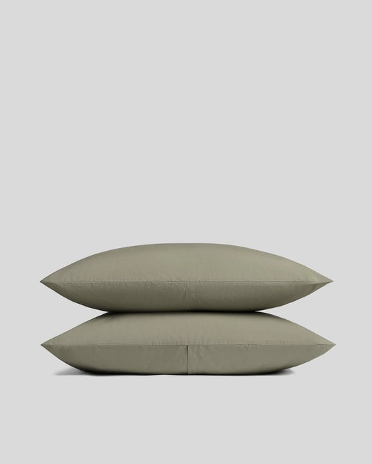 Moss Brushed Cotton Pillowcase Set