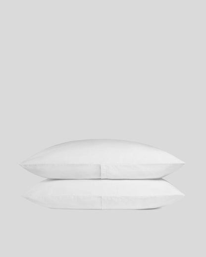 White Brushed Cotton Pillowcase Set