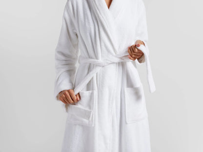 White Classic Turkish Cotton Robe