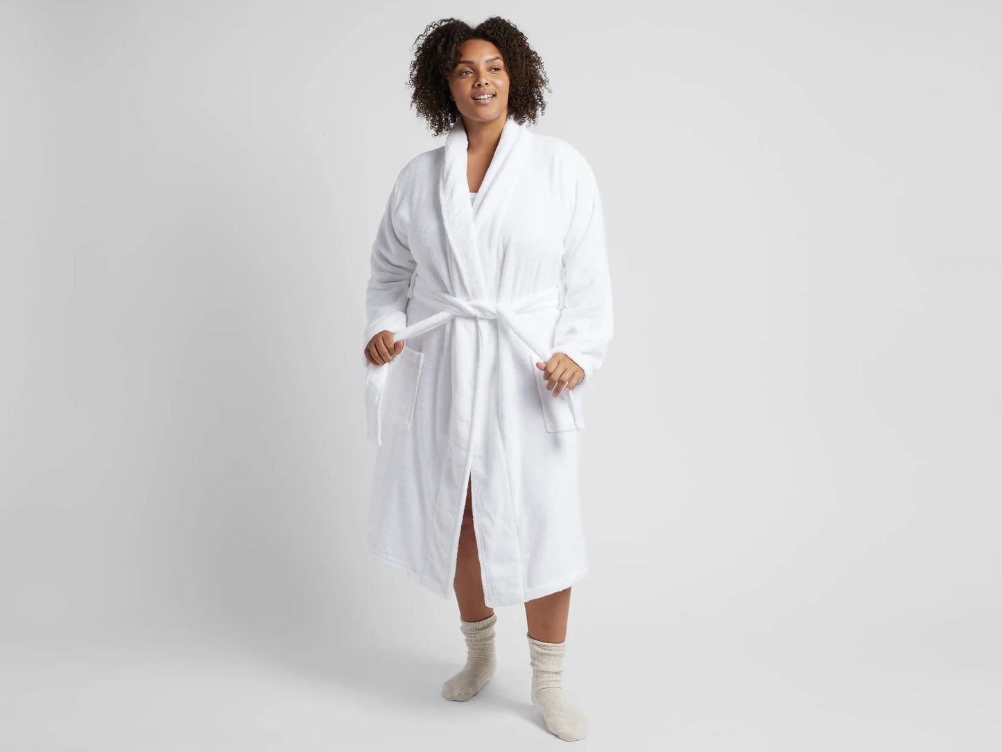 White Classic Turkish Cotton Robe