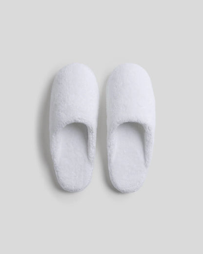 White Classic Turkish Cotton Slippers