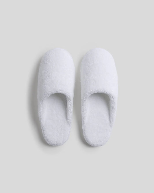 White Classic Turkish Cotton Slippers