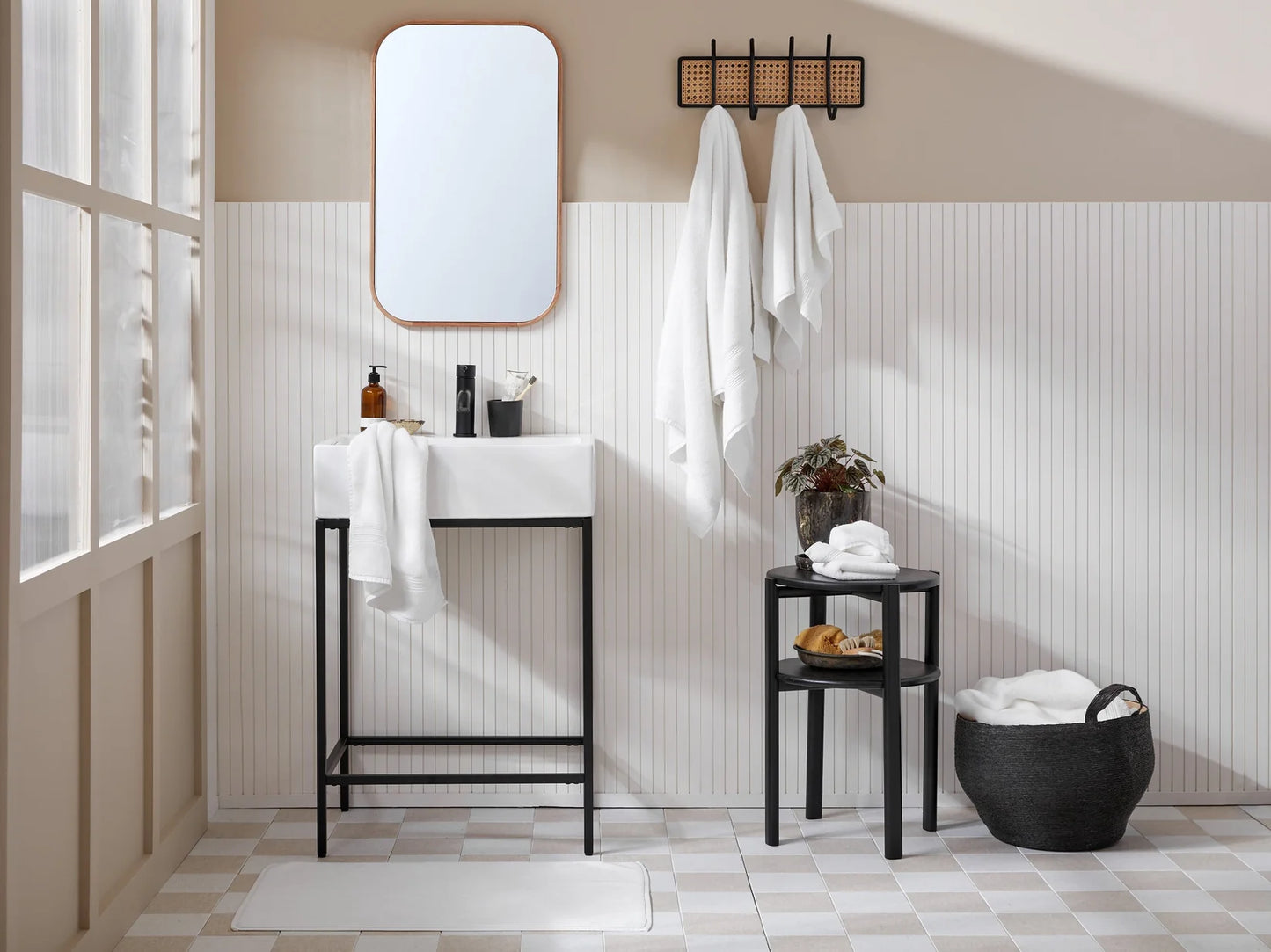 2+2 White Classic Turkish Cotton Bath Bundle