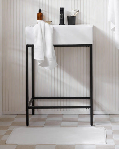 White Classic Turkish Cotton Tub Mat