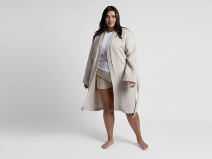 Bone Cloud Cotton Robe
