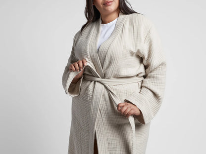 Bone Cloud Cotton Robe