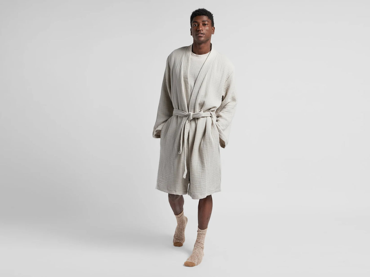 Bone Cloud Cotton Robe