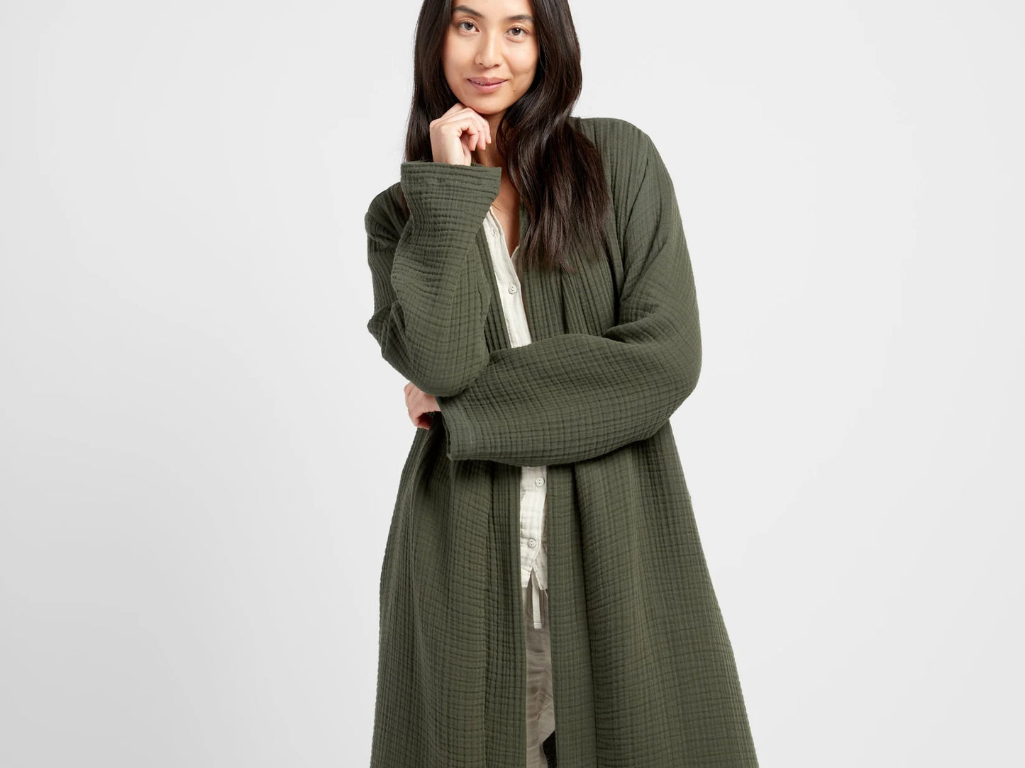 Evergreen Cloud Cotton Robe