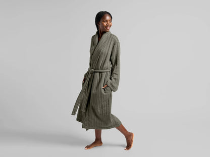 Moss Cozy Knit Robe