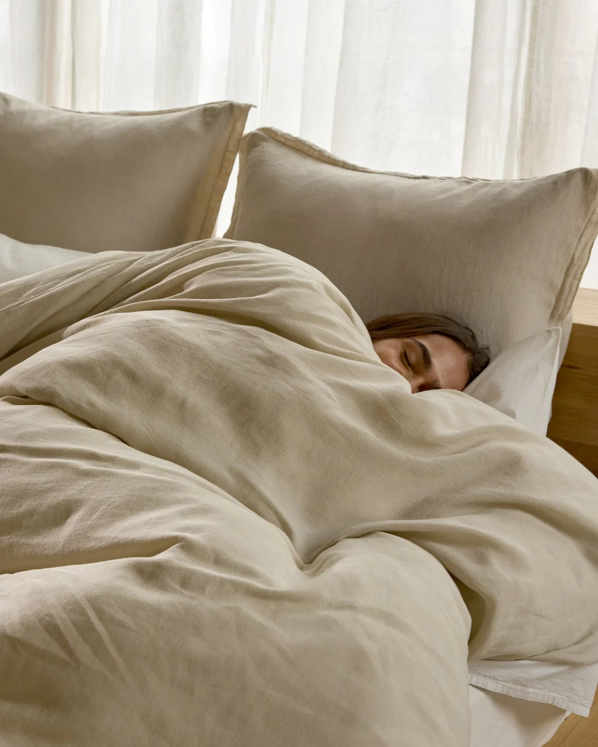 Bone Linen Duvet Cover