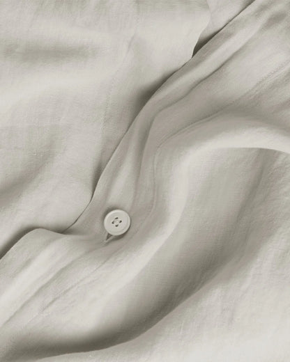Bone Linen Duvet Cover