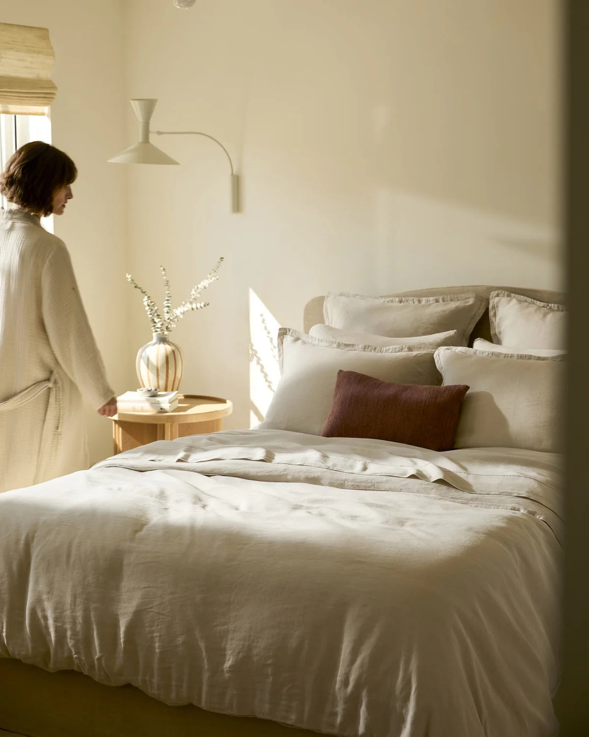 Bone Linen Duvet Cover