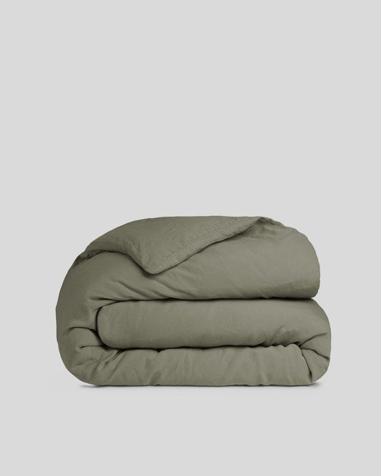 Moss Linen Duvet Cover
