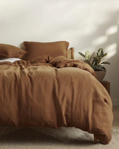 Tobacco Linen Duvet Cover