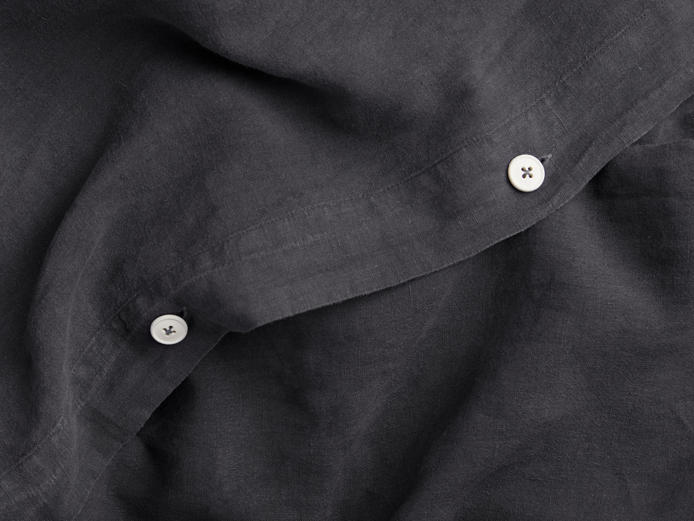 Coal Linen Duvet Cover