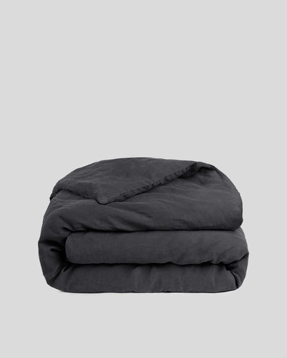 Coal Linen Duvet Cover