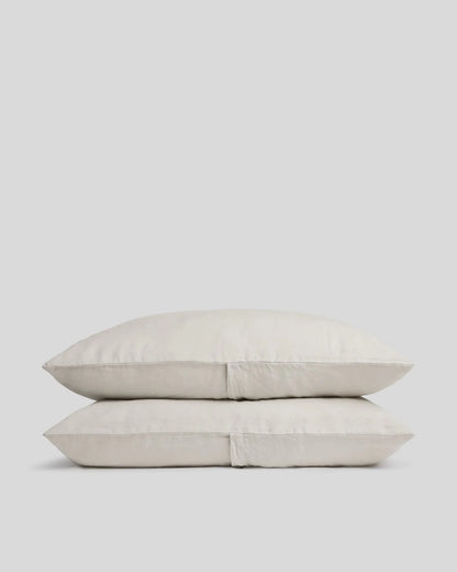 Bone Linen Pillowcase Set