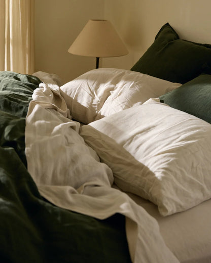 Bone Linen Pillowcase Set