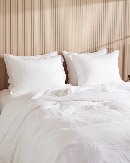 White Linen Pillowcase Set