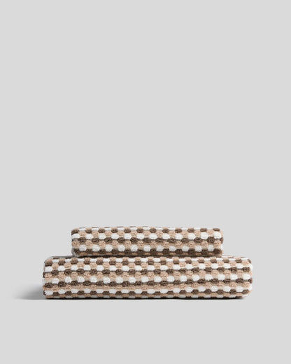 Ash & Toast Organic Cotton Mosaic Towels