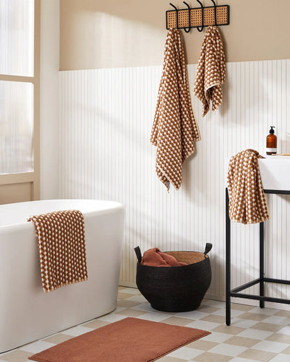 Ochre & Clay Organic Cotton Mosaic Towels