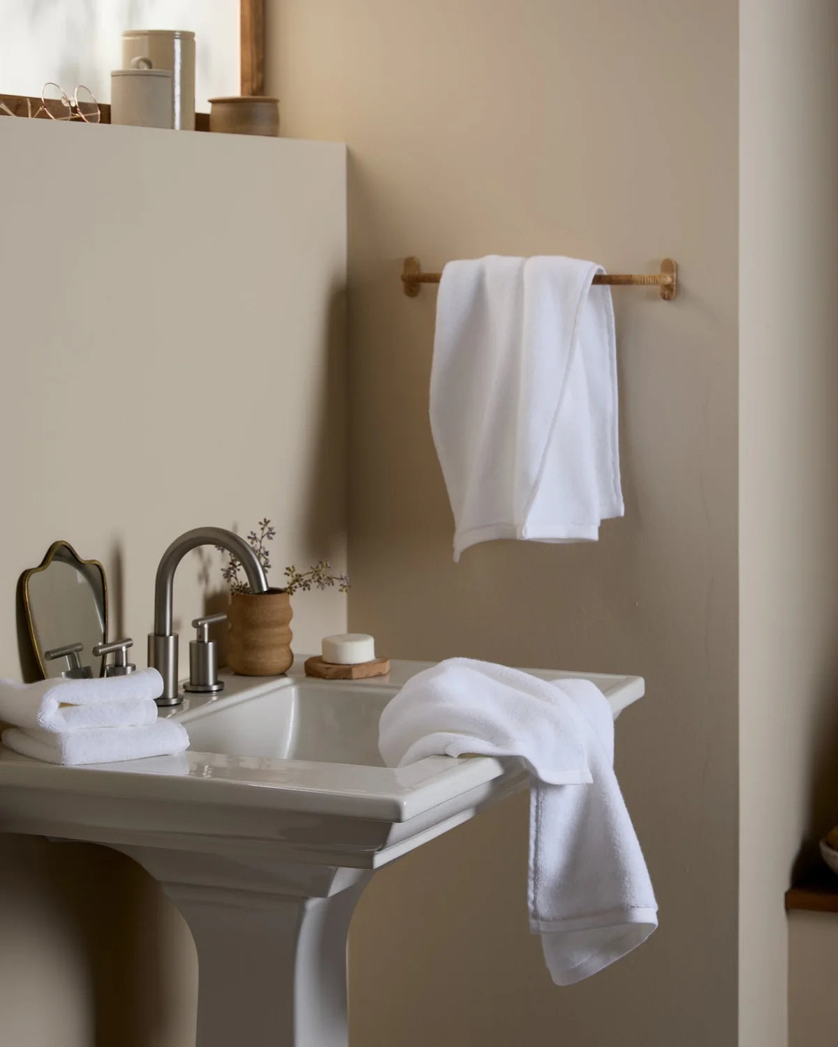 White Organic Plush Towels