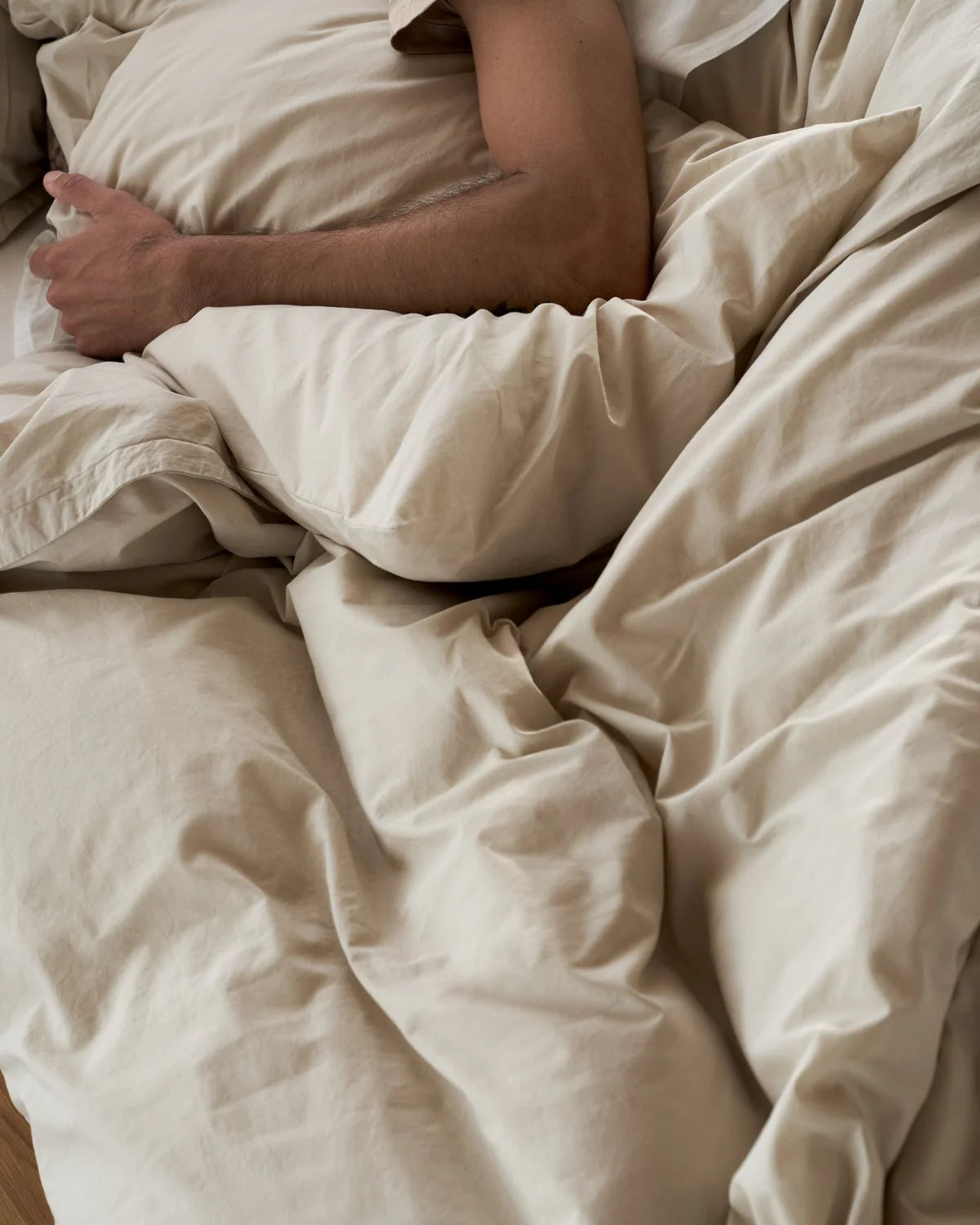 Bone Percale Duvet Cover