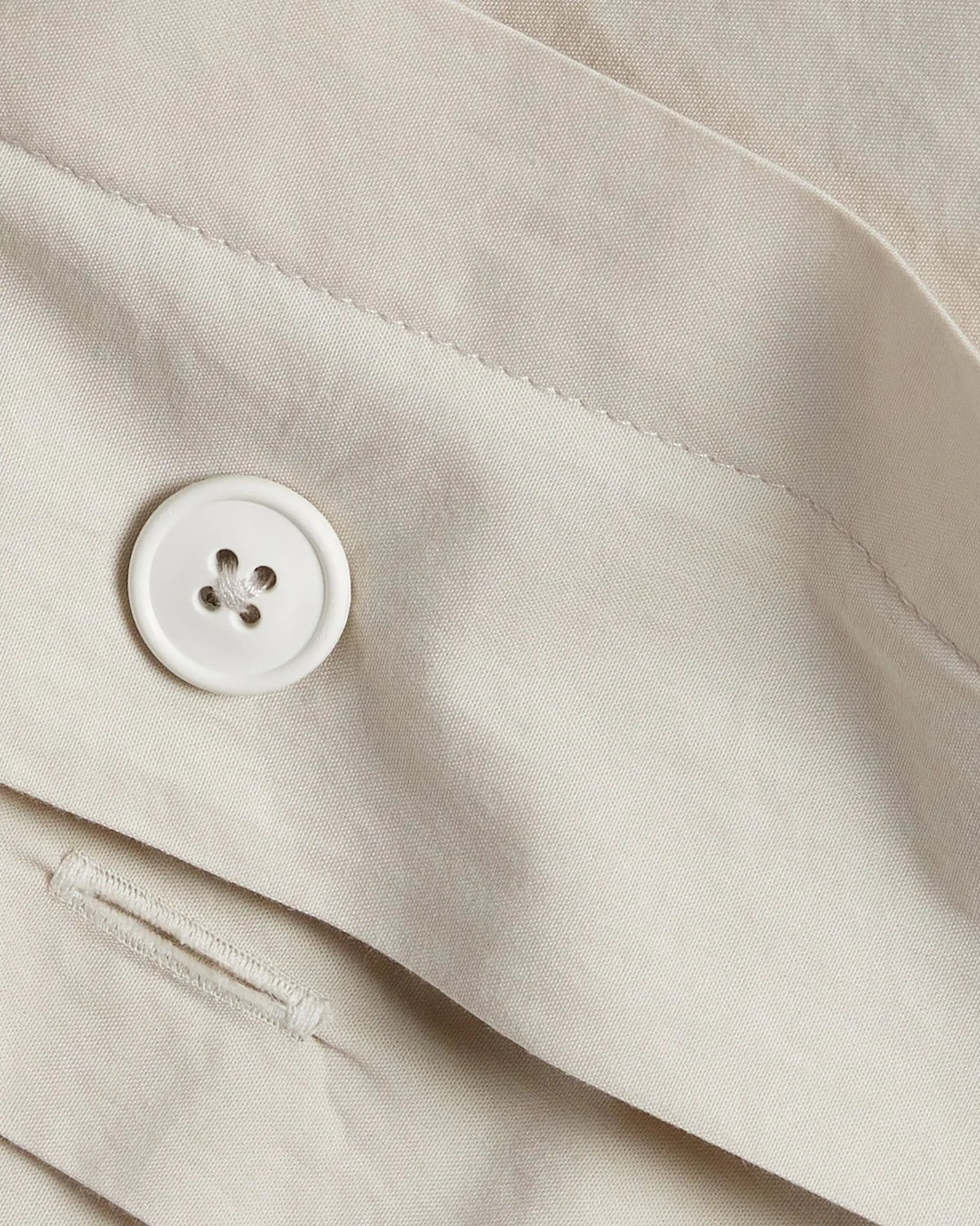 Bone Percale Duvet Cover