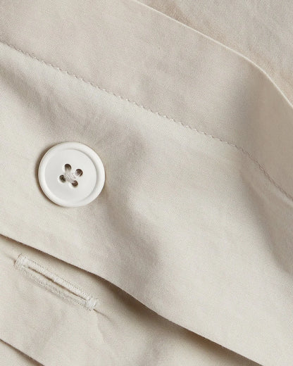 Bone Percale Duvet Cover