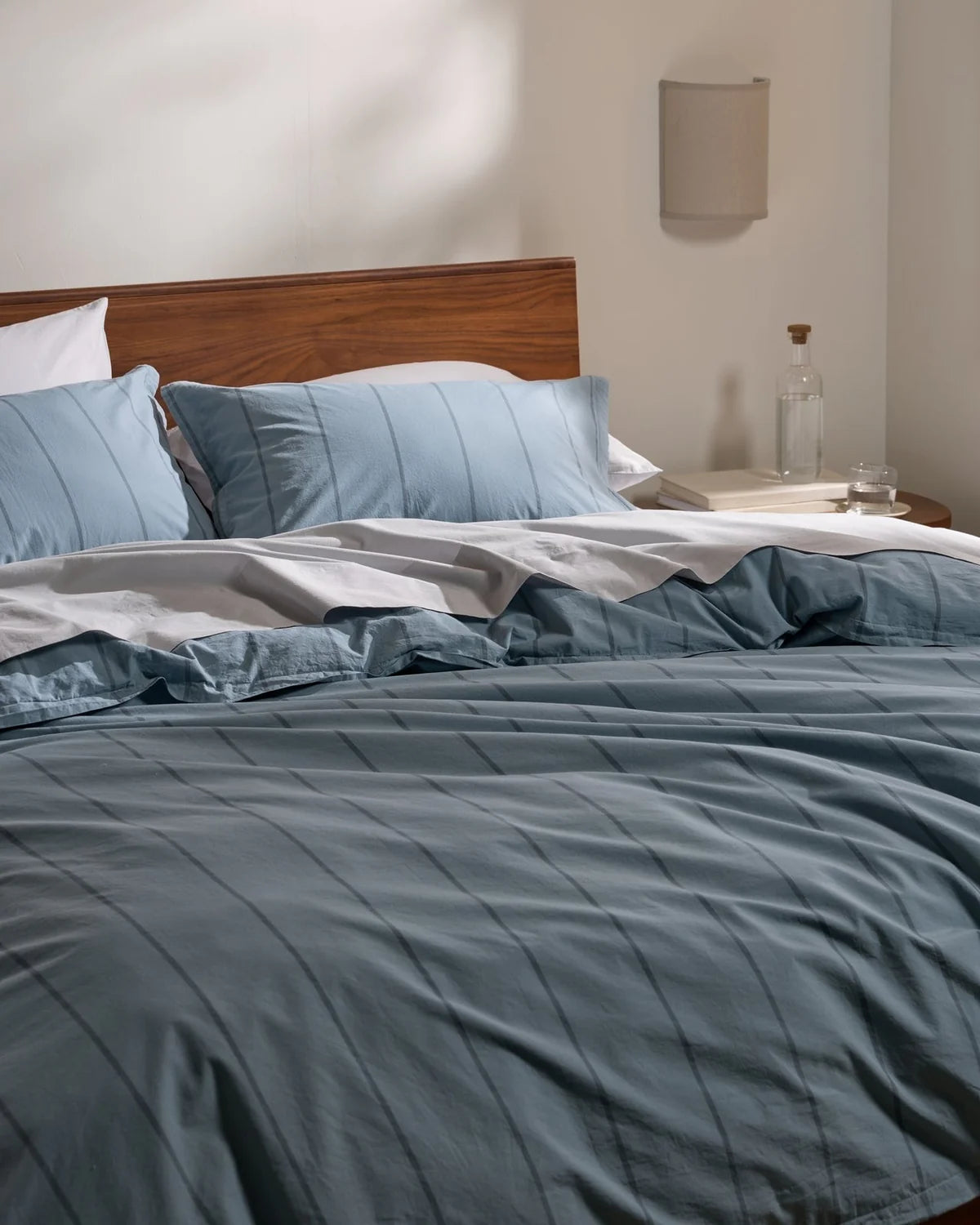 Dusk Stripe Percale Duvet Cover